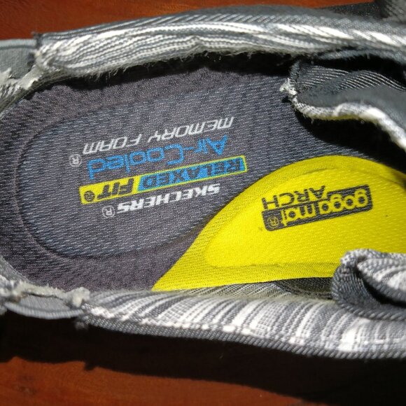 Skechers Men's Relaxed Fit Melson - Chad slip on - Gray Canvas - Size 10.5 - Picture 7 of 8